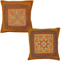New Embroidered Cushion Covers Indian Pillow Cases 16 Inch House Warming Gift