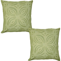 Home Decor Cotton Pillow Cases Set Of 2 Pc Cut Green Indian Cushion Covers 40 Cm