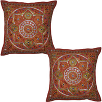 41 Cm Embroidered Cotton Cushion Covers Red Home Decor Cotton Pillow Cases Throw