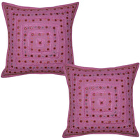 Lalhaveli Decorative Mirror Embroidered Handmade Pillow Cover Decorative 40 X
