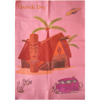 Quick Dry Bed Protector Printed - 626 M Salmon Rose