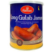 Haldiram Long Gulab Jamun - 1 kg Tin