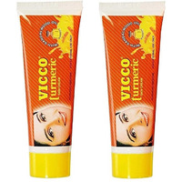Vicco Turmeric Skin Cream with Sandalwood Oil -80g X 2 Pack (export pack)