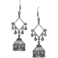 Beautiful & Silver Plated Jhumka Earrings By Silvermerc Designs