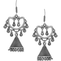 Beautiful Silver Plated Jhumka Earrings By Silvermerc Designs