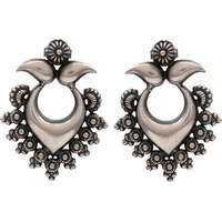 Beautiful & Floral Design Silver Studs Earrings By Silvermerc Designs