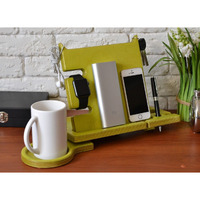 Winmaarc Wooden Green Docking Station Phone Charge Holder Organizer Gift