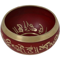 Winmaarc Hand Painted Metal Tibetan Buddhist Singing Bowl Musical Instrument for Meditation with Stick and Cushion 4