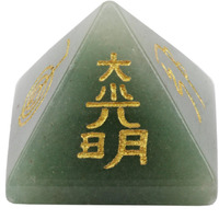 Winmaarc Healing Crystal Green Adventurine Orgone Chakra Pyramid Metaphysical Stone Figurine