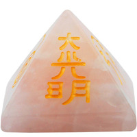 Winmaarc Healing Crystal Rose Quartz Orgone Chakra Pyramid Metaphysical Stone Figurine