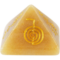 Winmaarc Healing Crystal Yellow Jade Orgone Chakra Pyramid Metaphysical Stone Figurine