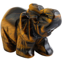 Winmaarc Healing Crystal Guardian Tigers Eye Elephant Pocket Stone Figurines Carved Gemstone 2