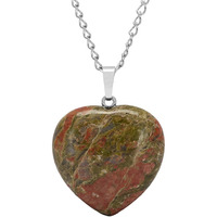 Winmaarc Natural Healing Gemstone Reiki Chakra 18-20 Inch Gemstone Pendant Necklace Gift