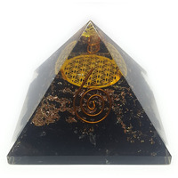 Winmaarc Tourmaline Orgone Pyramid The Flower Of Life Symbol Orgonite Energy Generator Stone