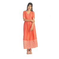 Pink Flamingo Clothing Coral Cleo Maxi Dress L (Size: Large)