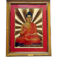 24 Carat Gold Plated Gautam Buddha Wall Picture Frame