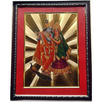 24 Carat Gold Plated Radha Krishna / Radhe Krishana Wall Picture Frame