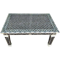 Bone Inlay Hand Crafted 36  Rectangle Coffee Table