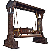 Jaisalmer Jharokha Design Wooden Carved Royal Swing Set / Indoor Jhula