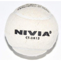 Nivia Heavy Hard Tennis Ball Cricket 6 Pack White