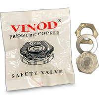 Vinod Pressure Cooker Safety Valve, Small, Aluminum Color