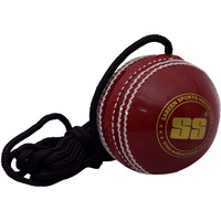 SS Hanging Ball for Bat Knocking and Practice with Reaction String (Embossed Seam & Threaded Seam)