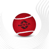 Nivia Heavy Hard Tennis Ball Cricket 6 Pack  RED Cricket Balls