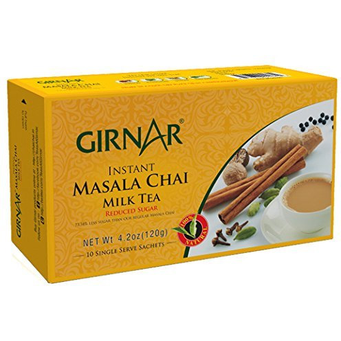 Girnar Instant Chai (Tea) Premix With Masala Unseetened, 10 Sachet Pack