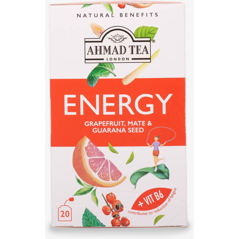 Ahmad Tea Energy- Grapefruit, Mate And Guarana Seeds 20 teabags