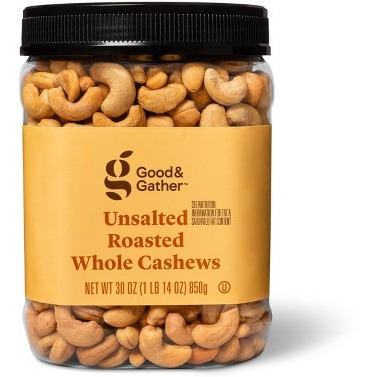 Cashews Unsalted Roasted 14 oz