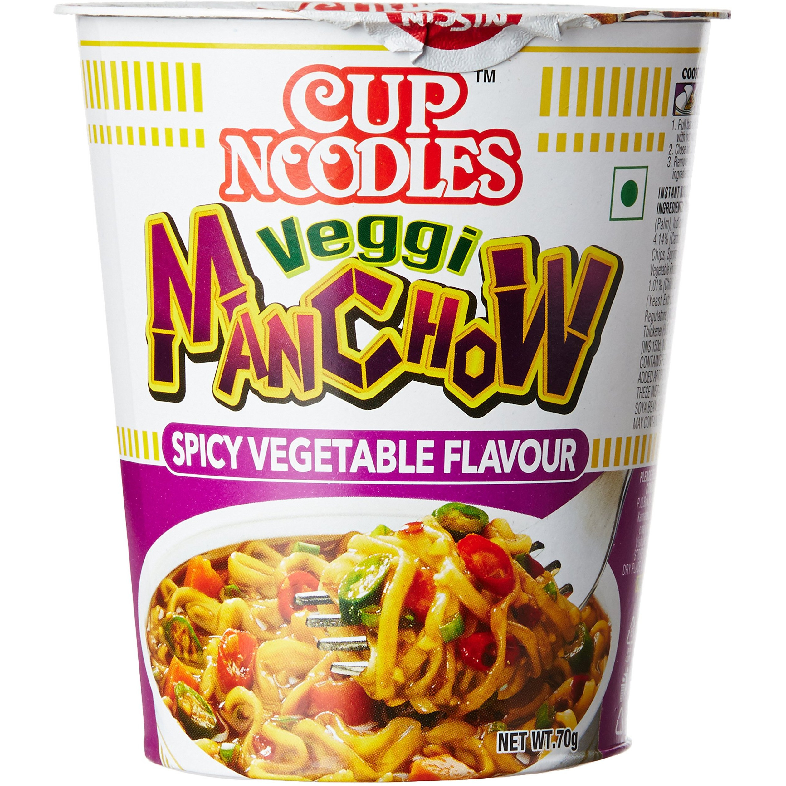 Cup Noodles -spicy Vegetable Flavor -mancho 70 gms