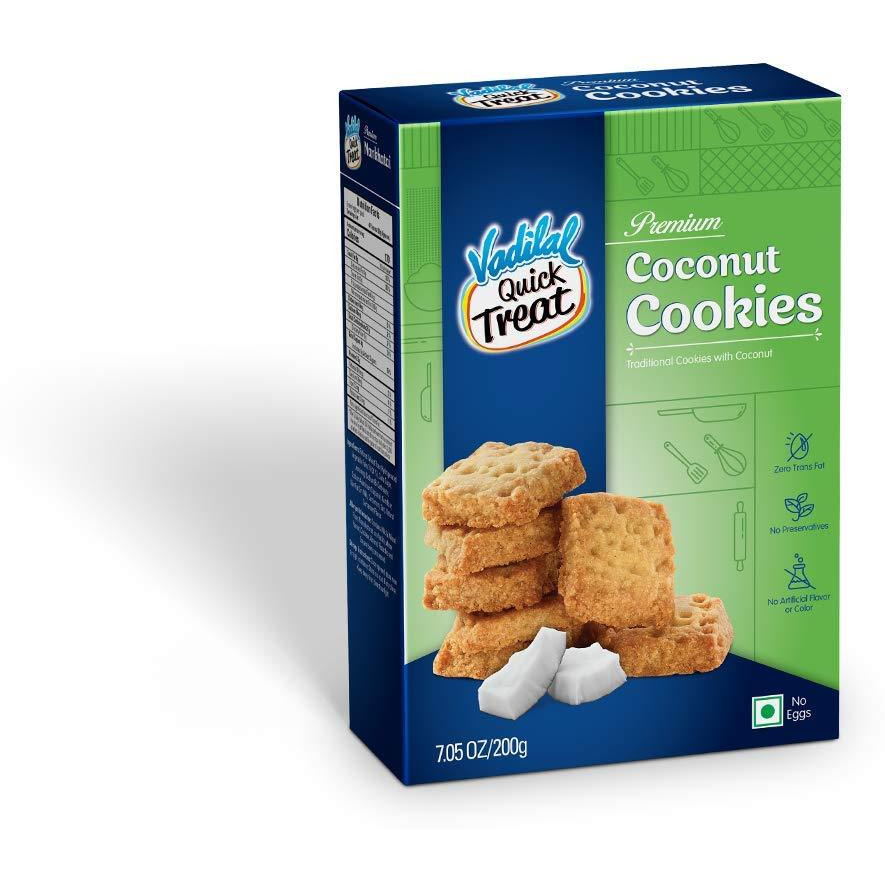 Vadilal Quick Treat Coconut Cookies 200 gm