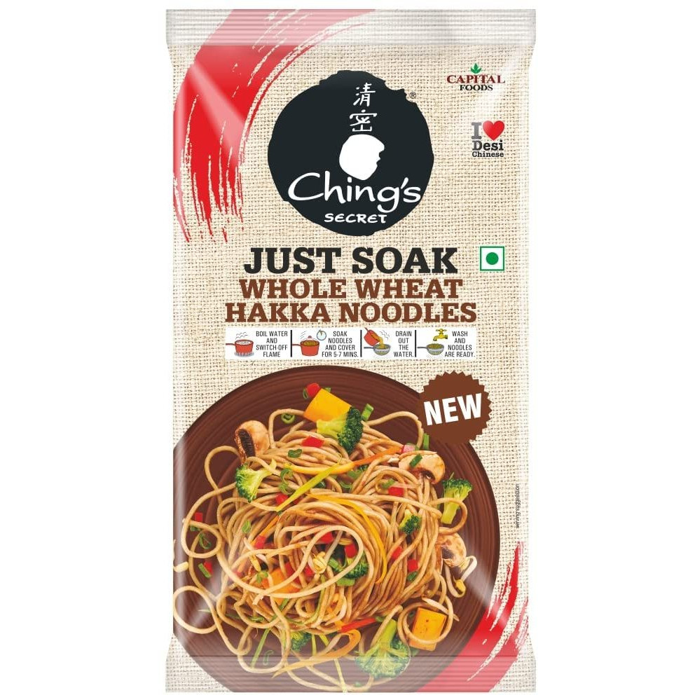 Ching's Secret Just Soak Whole Wheat Hakka Noodles 150 gm