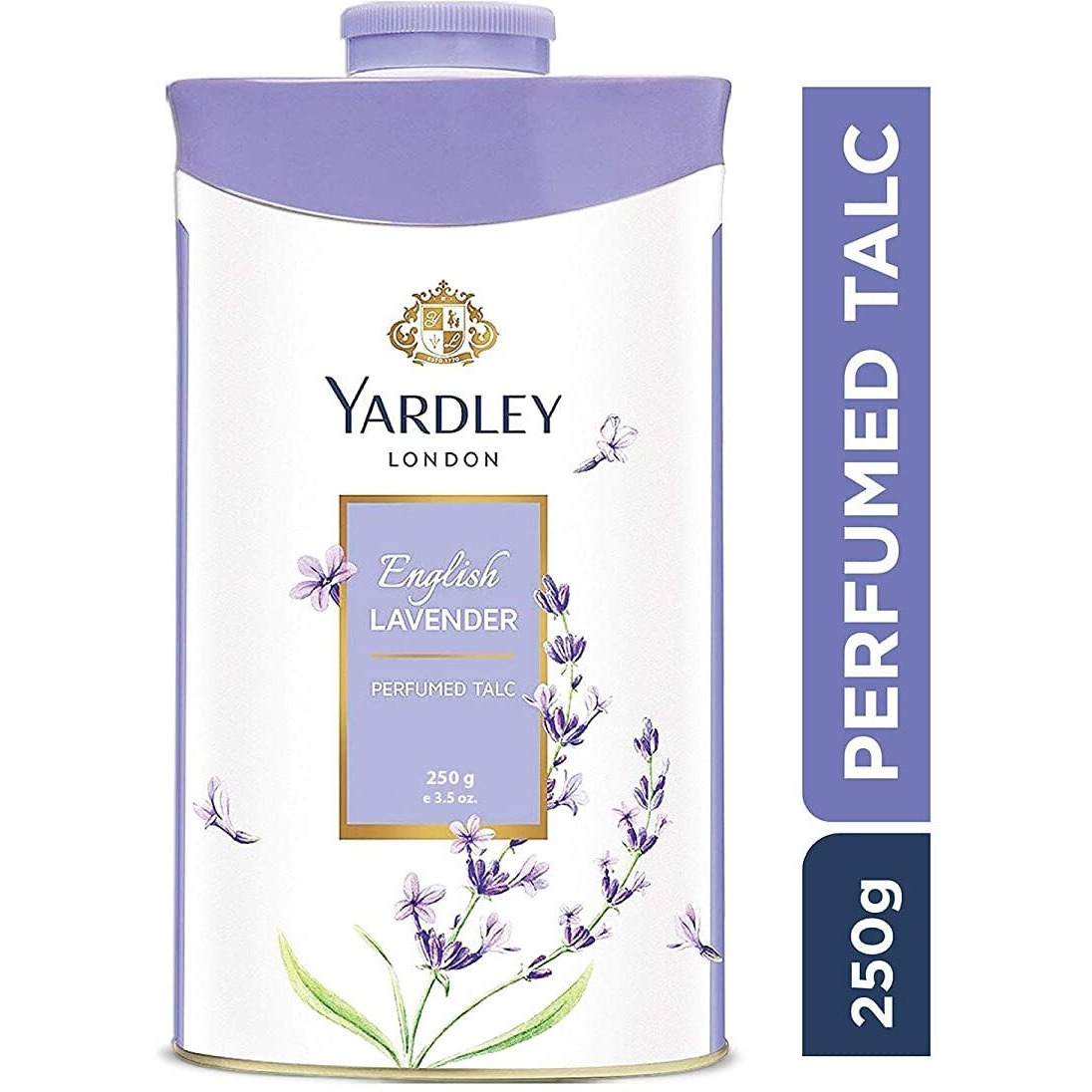 Yardley London Perfumed Fresh Floral Fragrances Locked in a fine & Silky Talcum Poder (Yardley English Lavender Perfumed Talc - 250gm, Pack of 1)