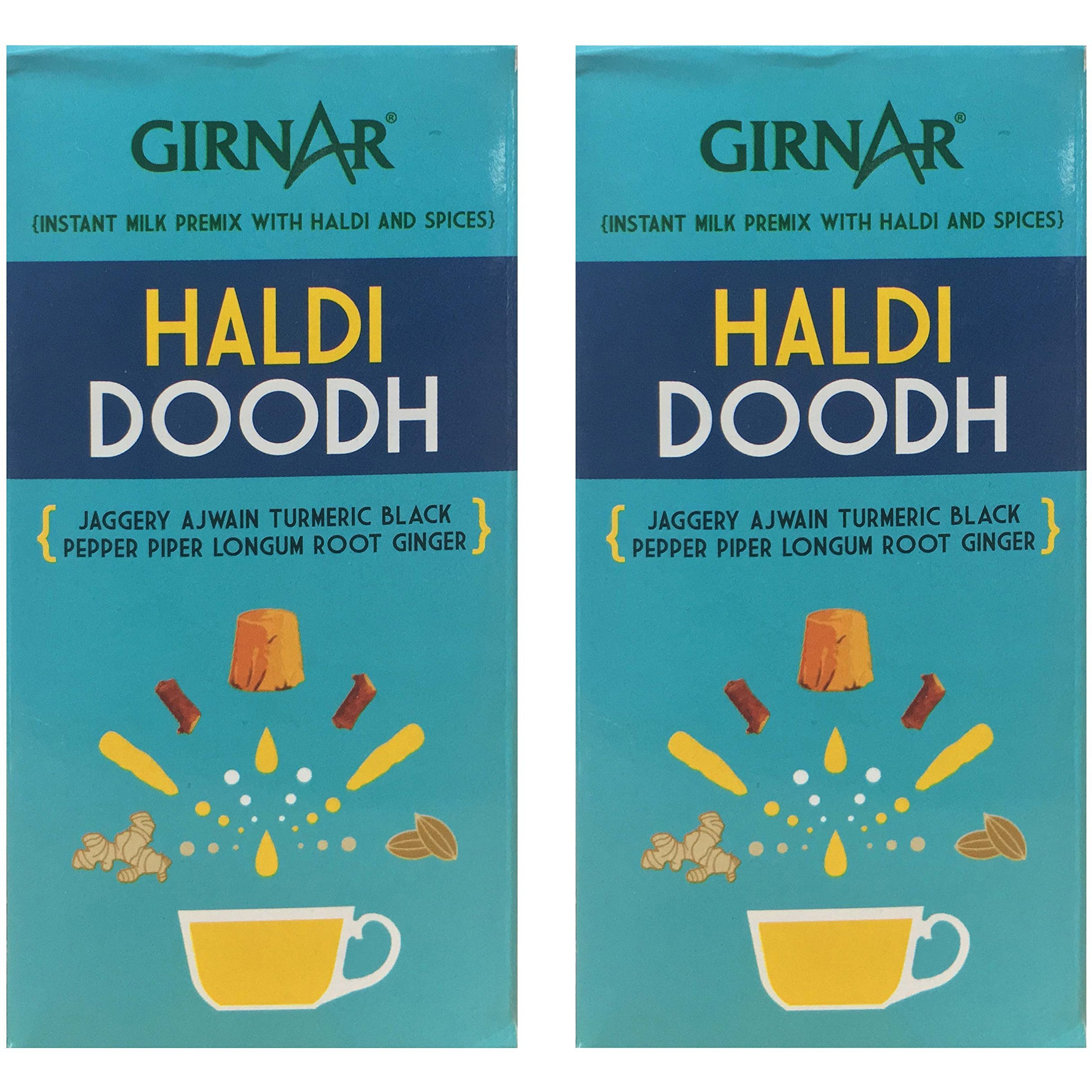 Girnar Instant Premix Haldi Doodh, 180 Grams (Combo of 2)