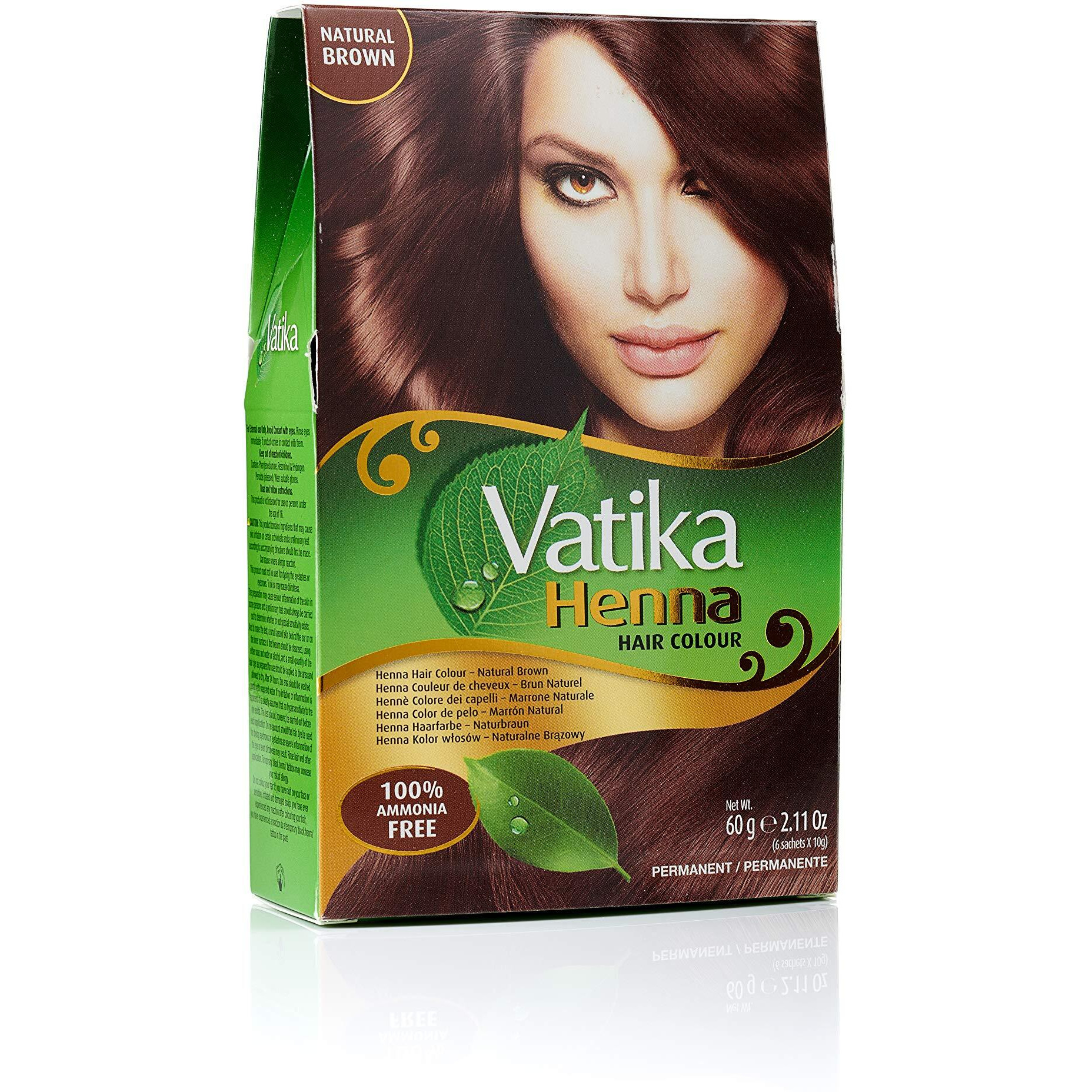 Vatika naturals Henna Hair Color - Natural Bron (pack of 6)