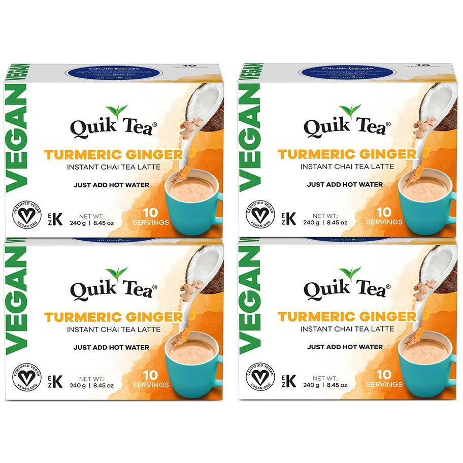 QuikTea Vegan Turmeric-Ginger Chai Latte - 40 count