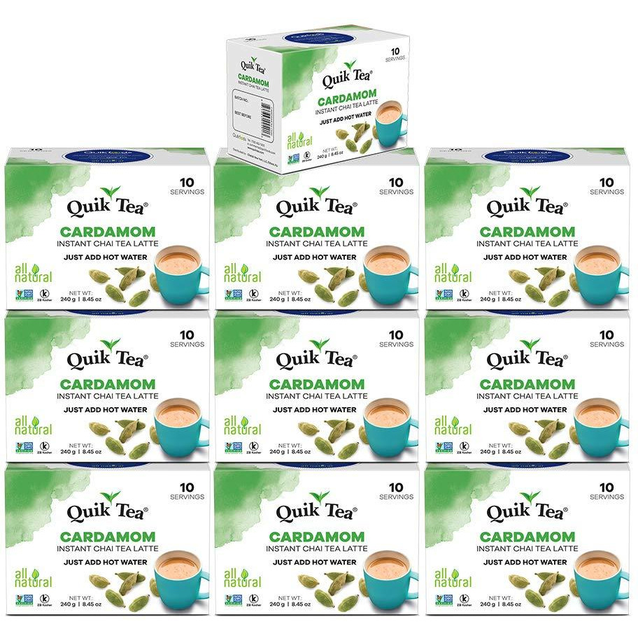 QuikTea Chai Latte, Cardamom, 10 Count (Pack of 10)