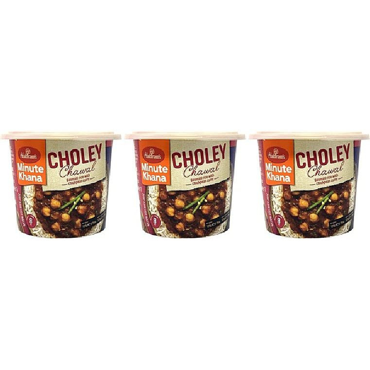 Pack Of 3 - Haldiram's Minute Khana Choley Chawal - 105 Gm