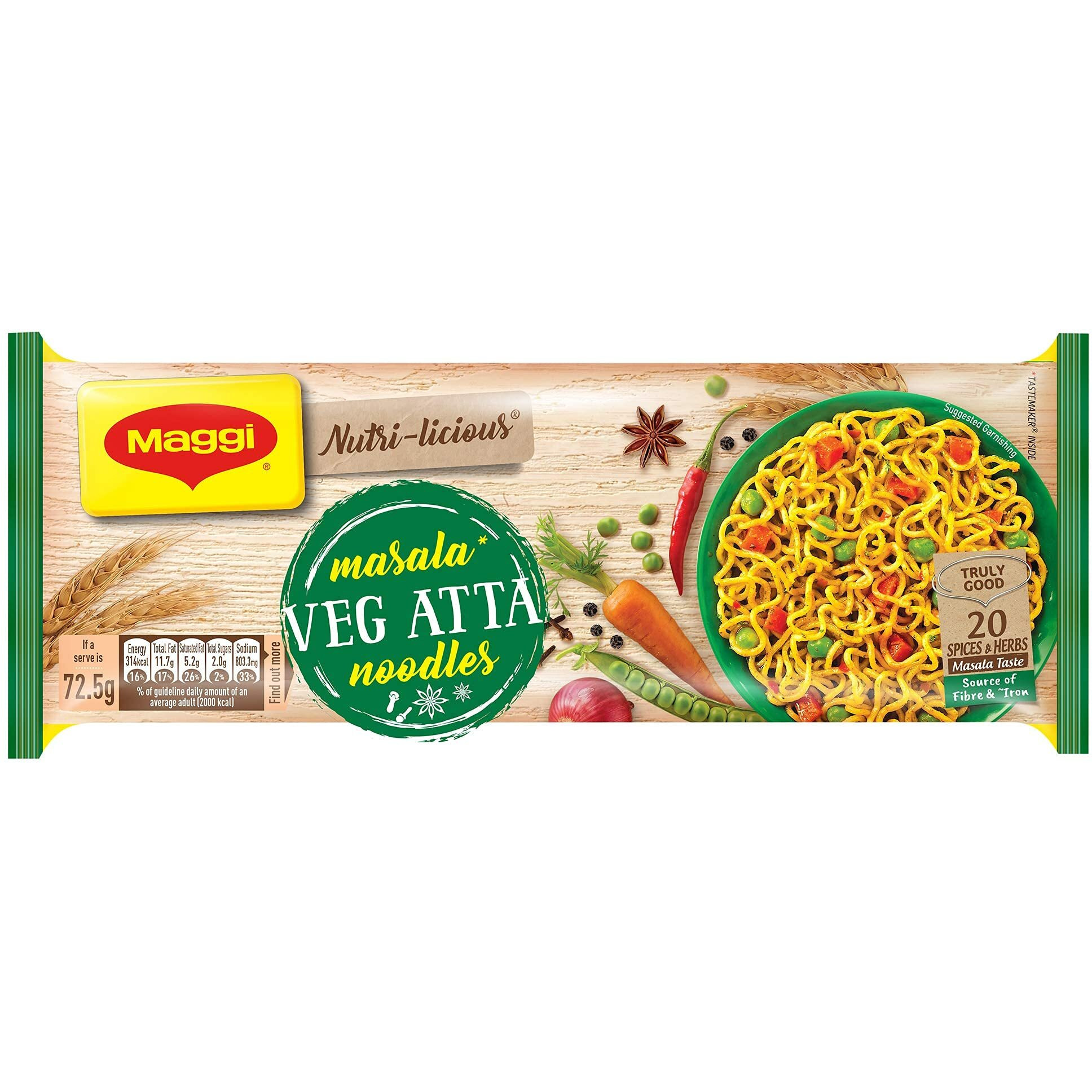 Maggi Masala instant noodles Veg ATTA 290 gms