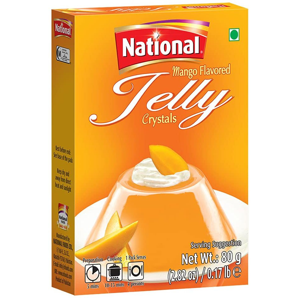 National Jelly Crystals - Mango 80 gms