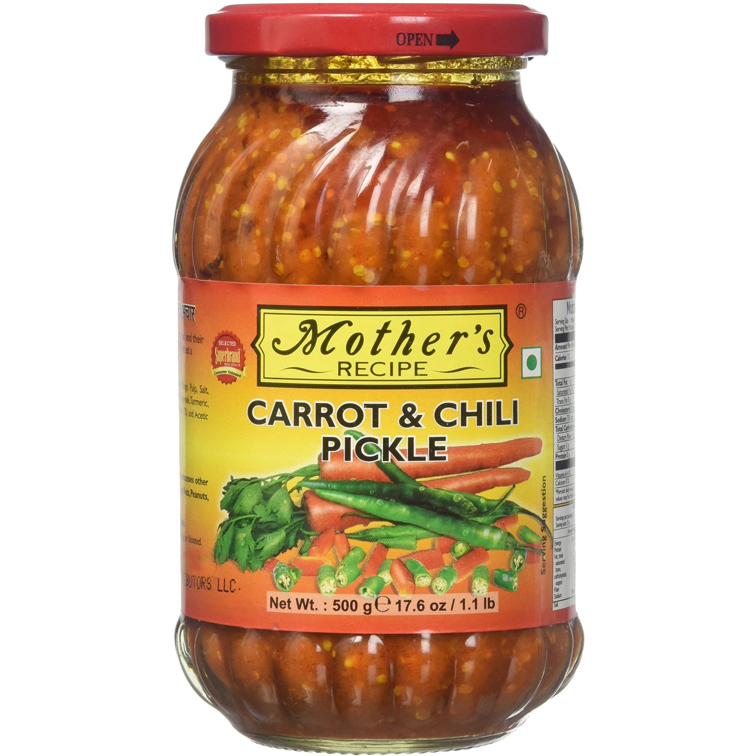 Mother's Recipe Carrot & Chilli Pickle 500 gms