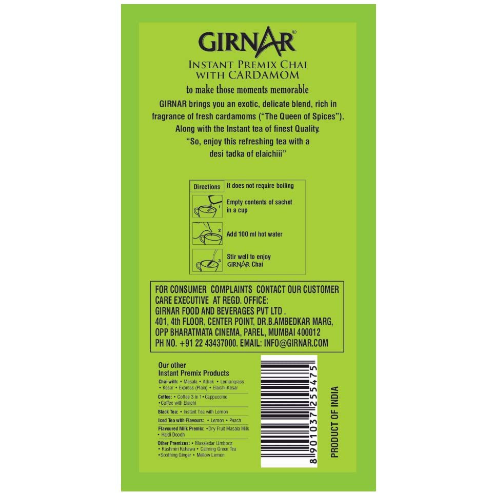 Girnar Instant Tea Premix ith Cardamom 36 Sachets