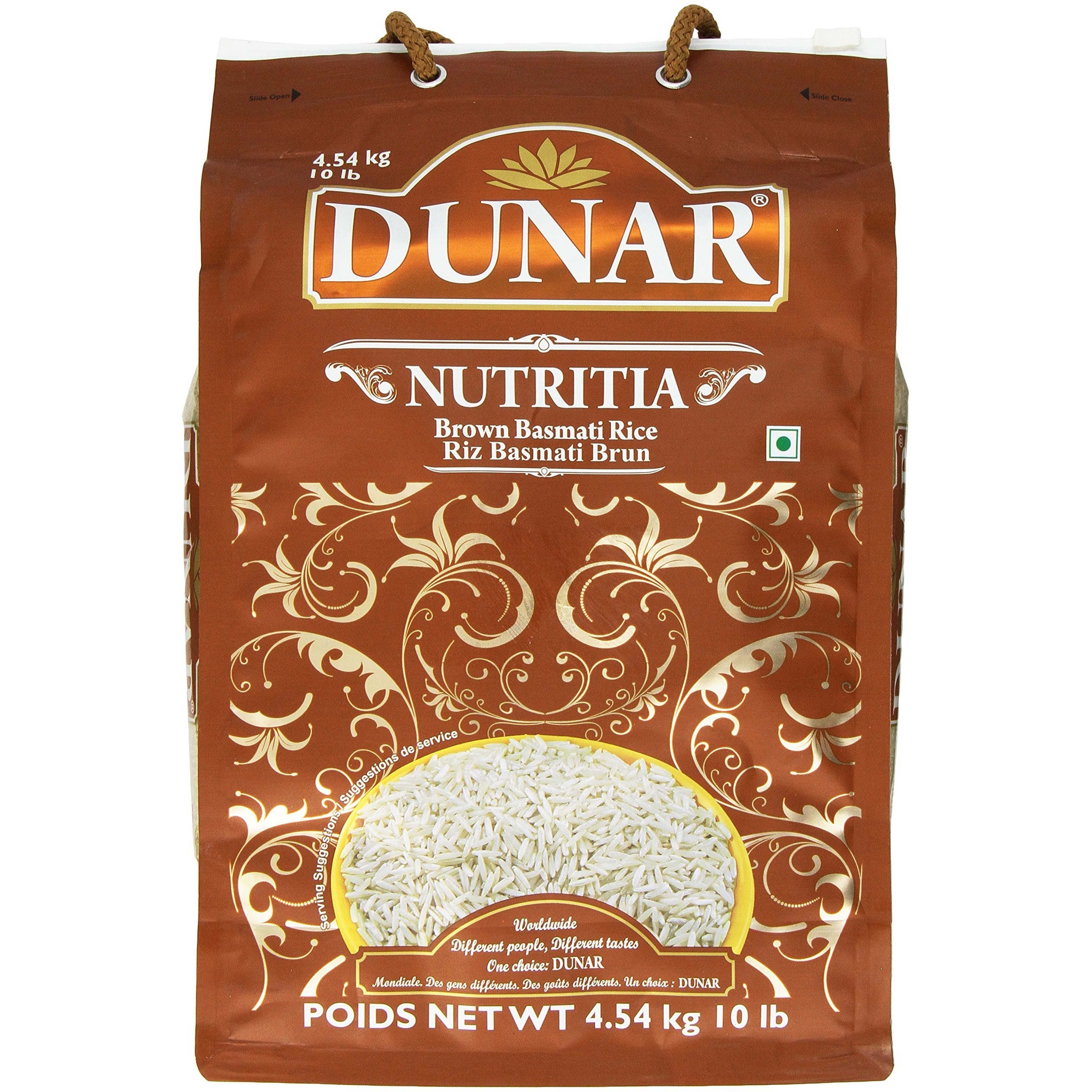 Dunar Nutritia Bron Basmati Rice, Himalayan, 10 Pound