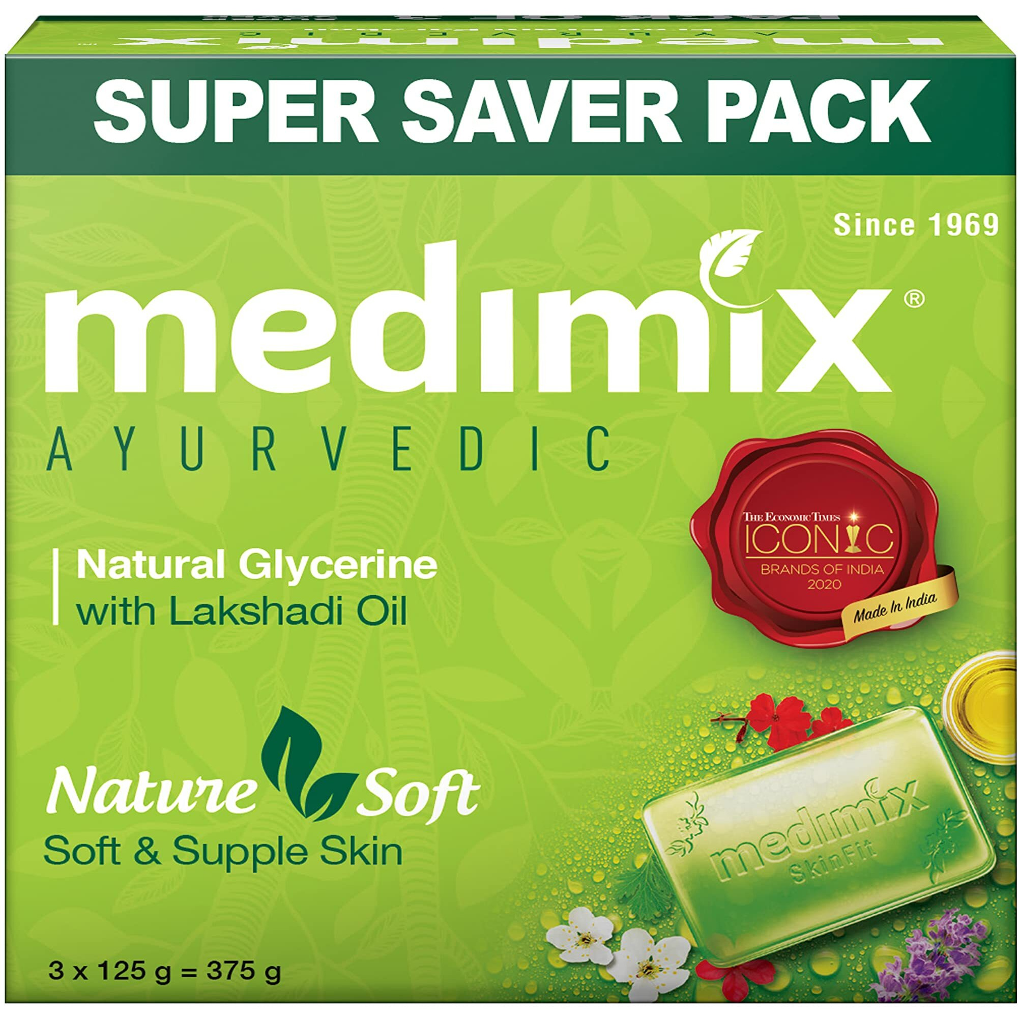 Medimix Ayurvedic Glycerine Soap, 3x125g