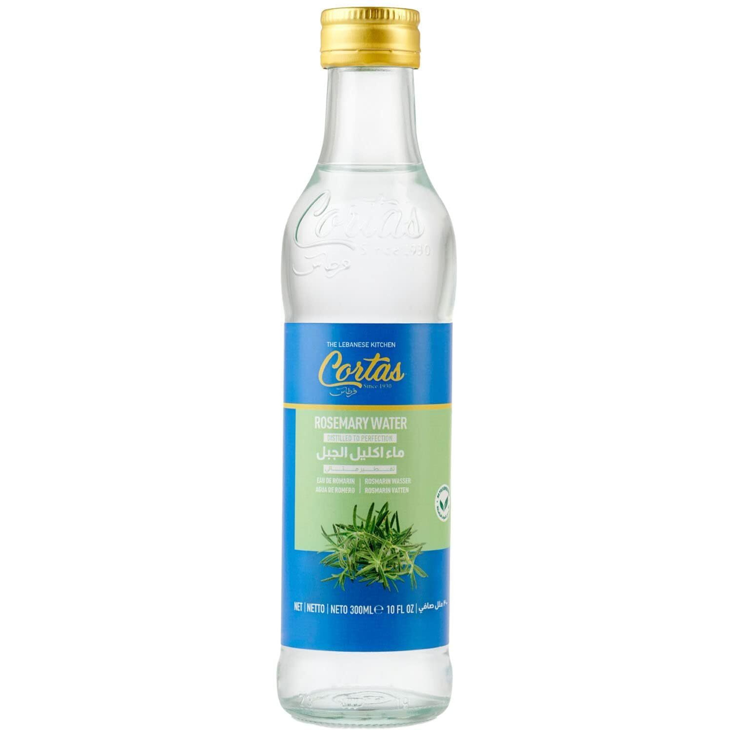 Cortas  Rosemary Water Distilled to Perfection, 300ml (10 fl. oz) (Pack of 1)