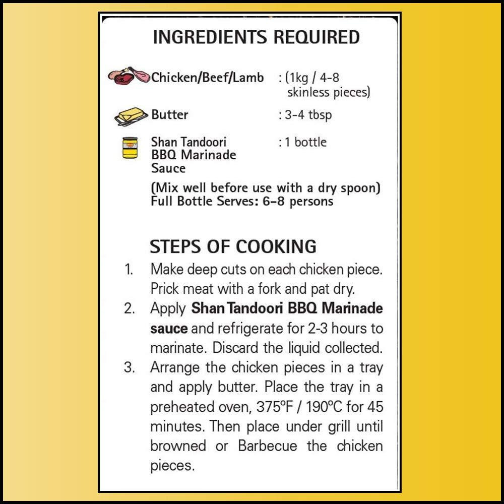 Shan Tandoori Cooking Sauce 12.3oz (350g) - Simmer Sauce for Tandoori Style BBQ Marinade - Easy to Cook Delicious Meal at Home - Suitable for Vegetarians
