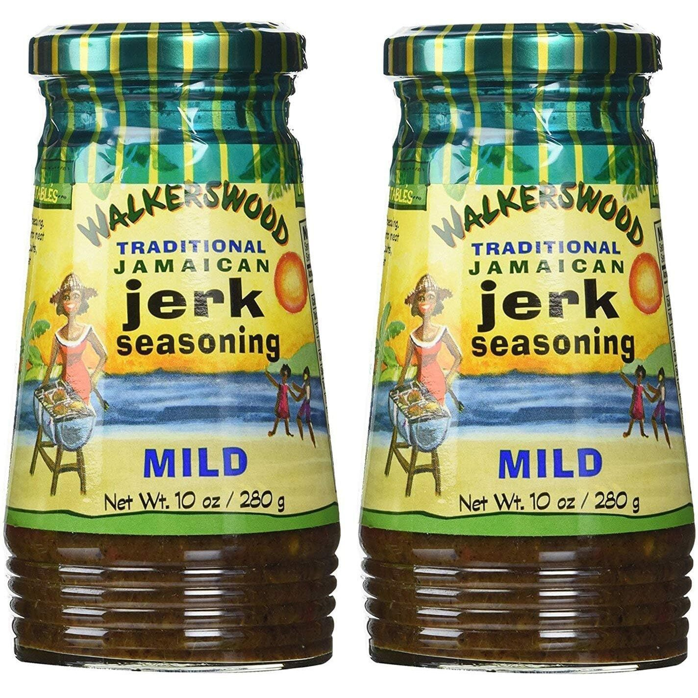 Walkersood Jamaican Mild Jerk Seasoning 10oz Pack of 2