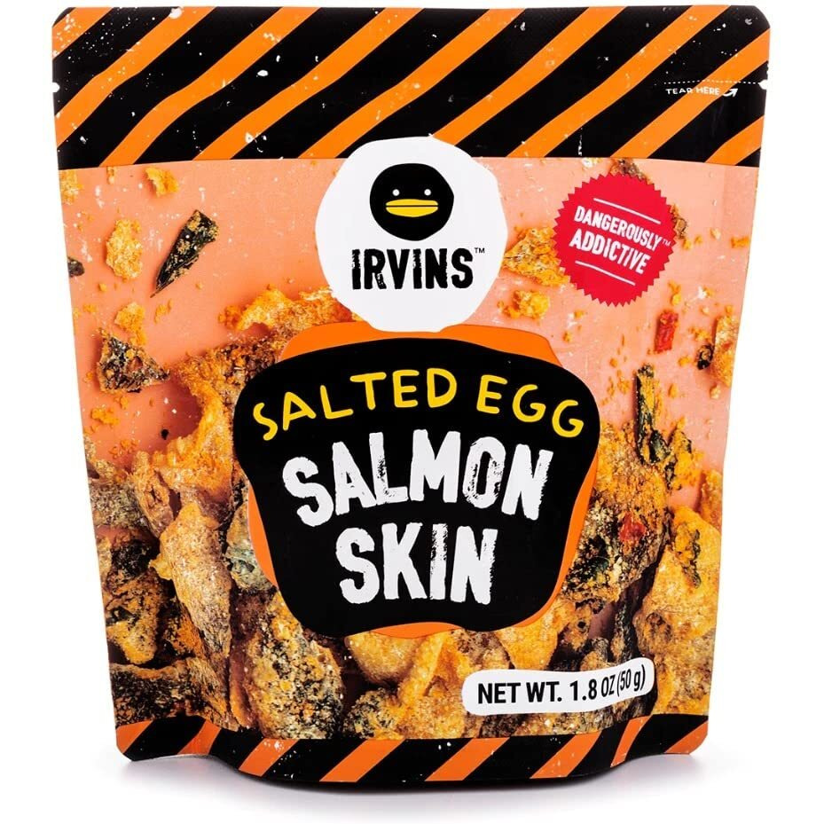 IRVINS Salted Egg Salmon Skin 50g, 1.7637 Ounce