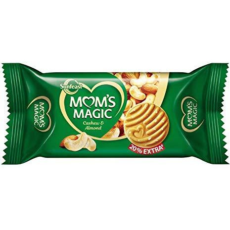 Sunfeast Mom's Magic Biscuit - Cashe & Almond, 60g (Pack of 5) Promo Pack